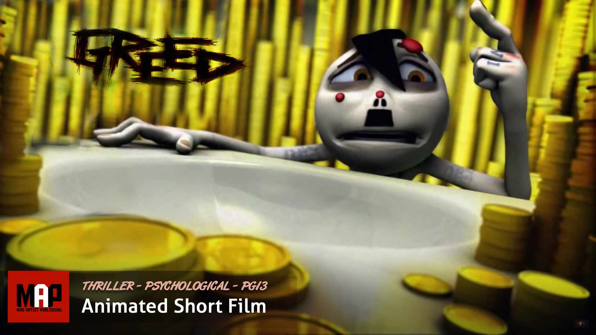 Psychological Thriller CGI 3d Animated Short Film ** GREED ** Award Winning Movie by Alli Sadegiani