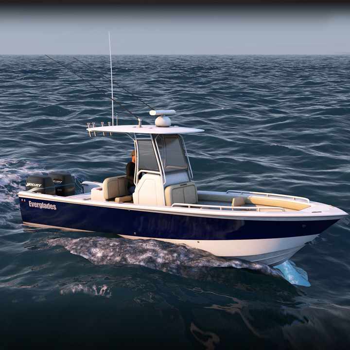 Everglades 273 Sport Fishing Boat VR / AR / low-poly 3d model
