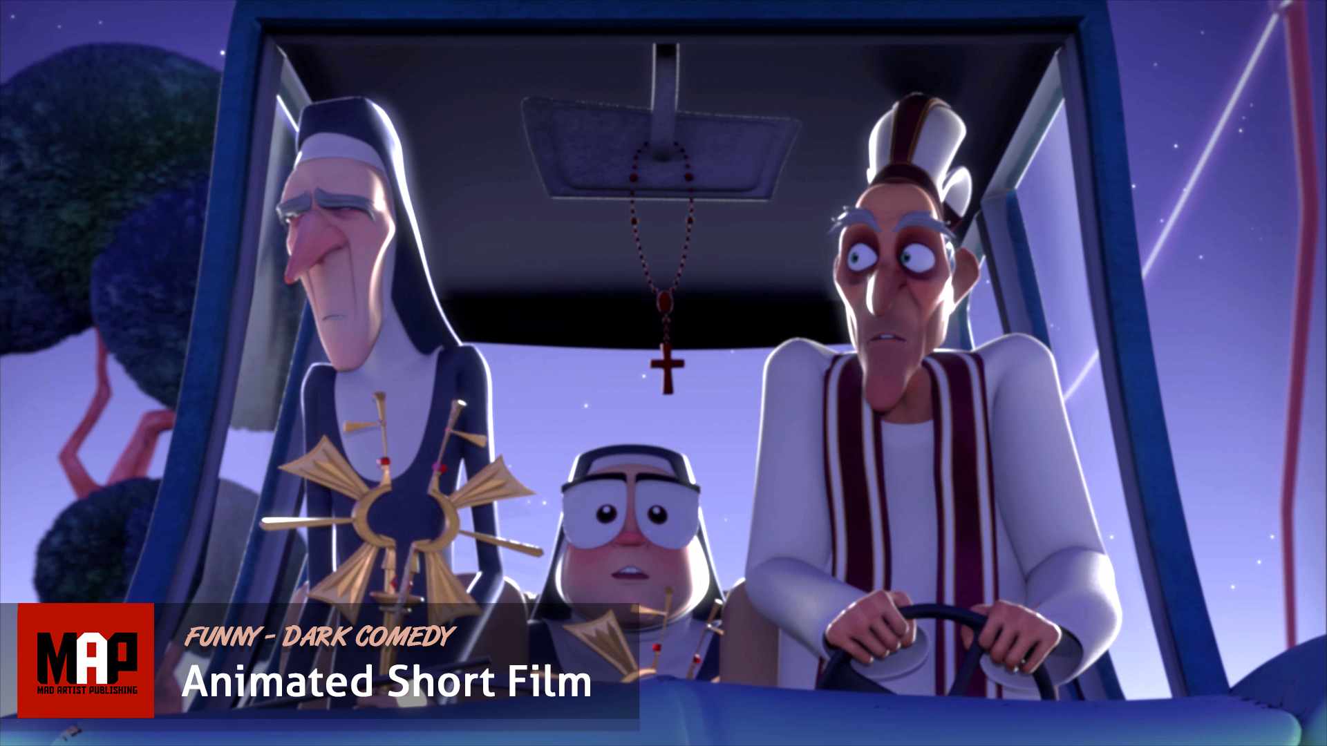 CGI 3D Animated Short Film ** SACRED NUNS ** Funny Animation by ISART DIGITAL Team
