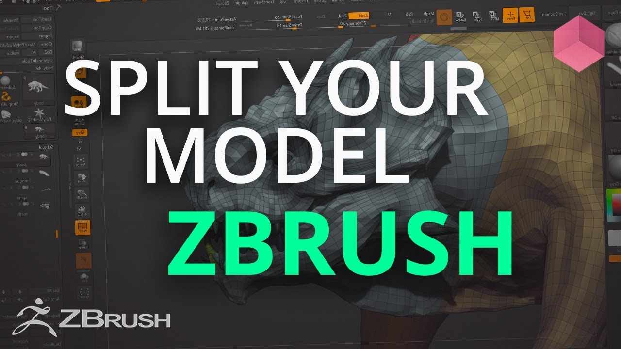 Splitting Up Your Model in ZBrush